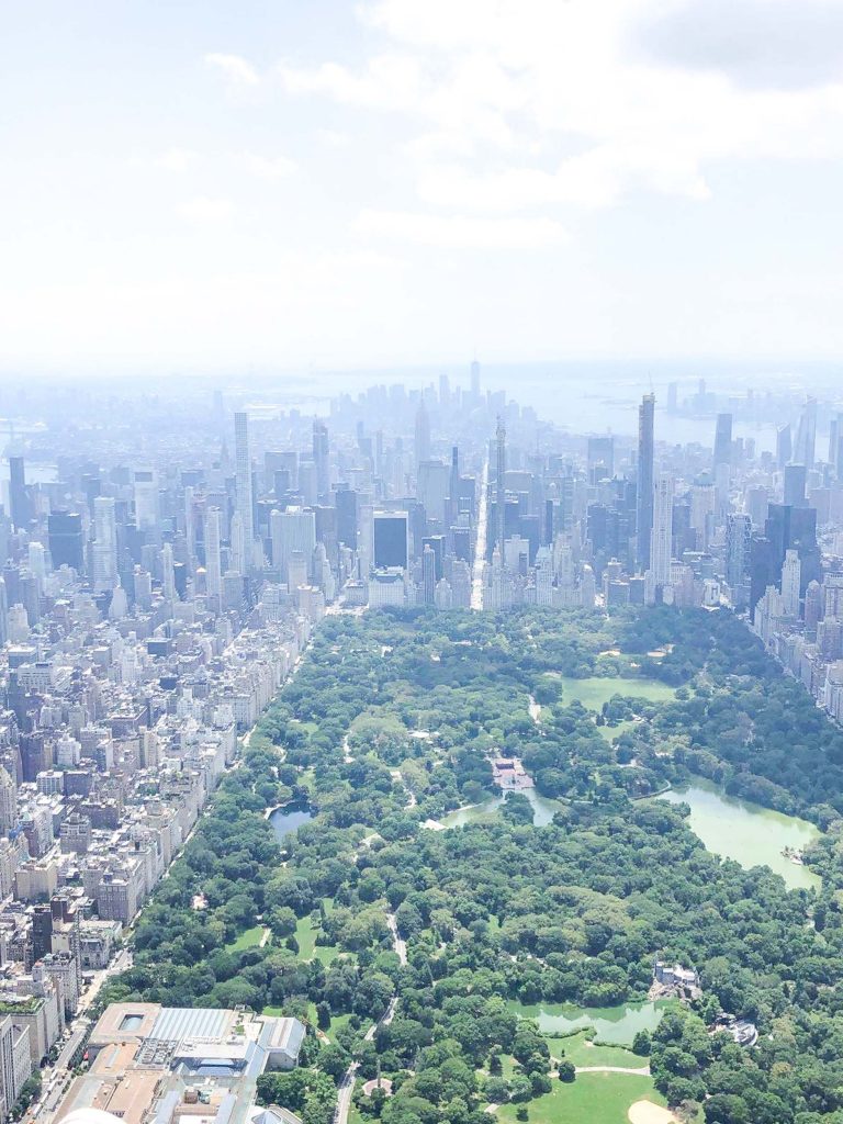 Helikopter New York uitzicht op Central Park
