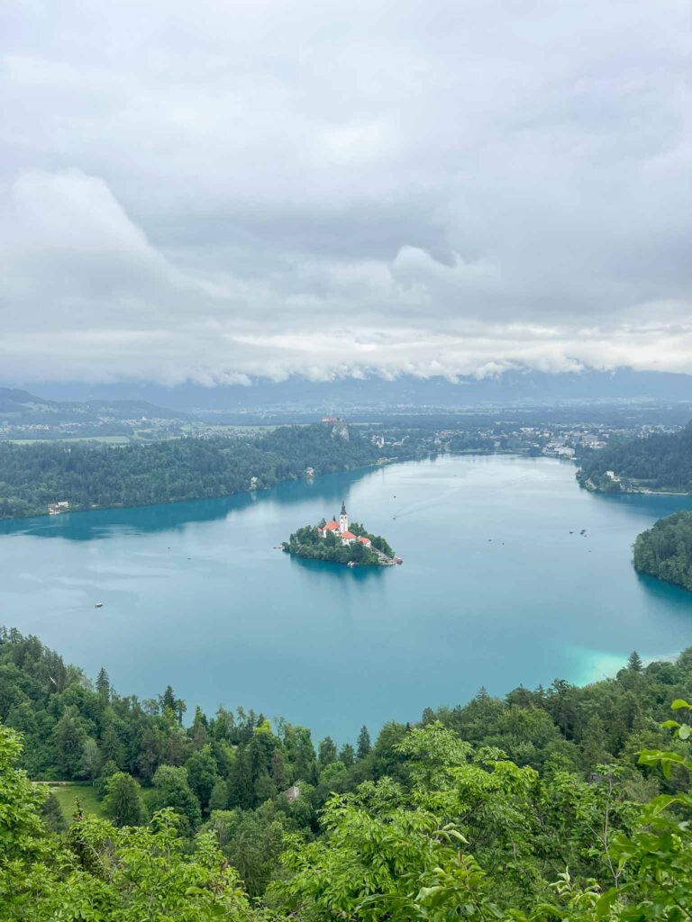 Uitzicht vanaf Mala Osojnica op Bled