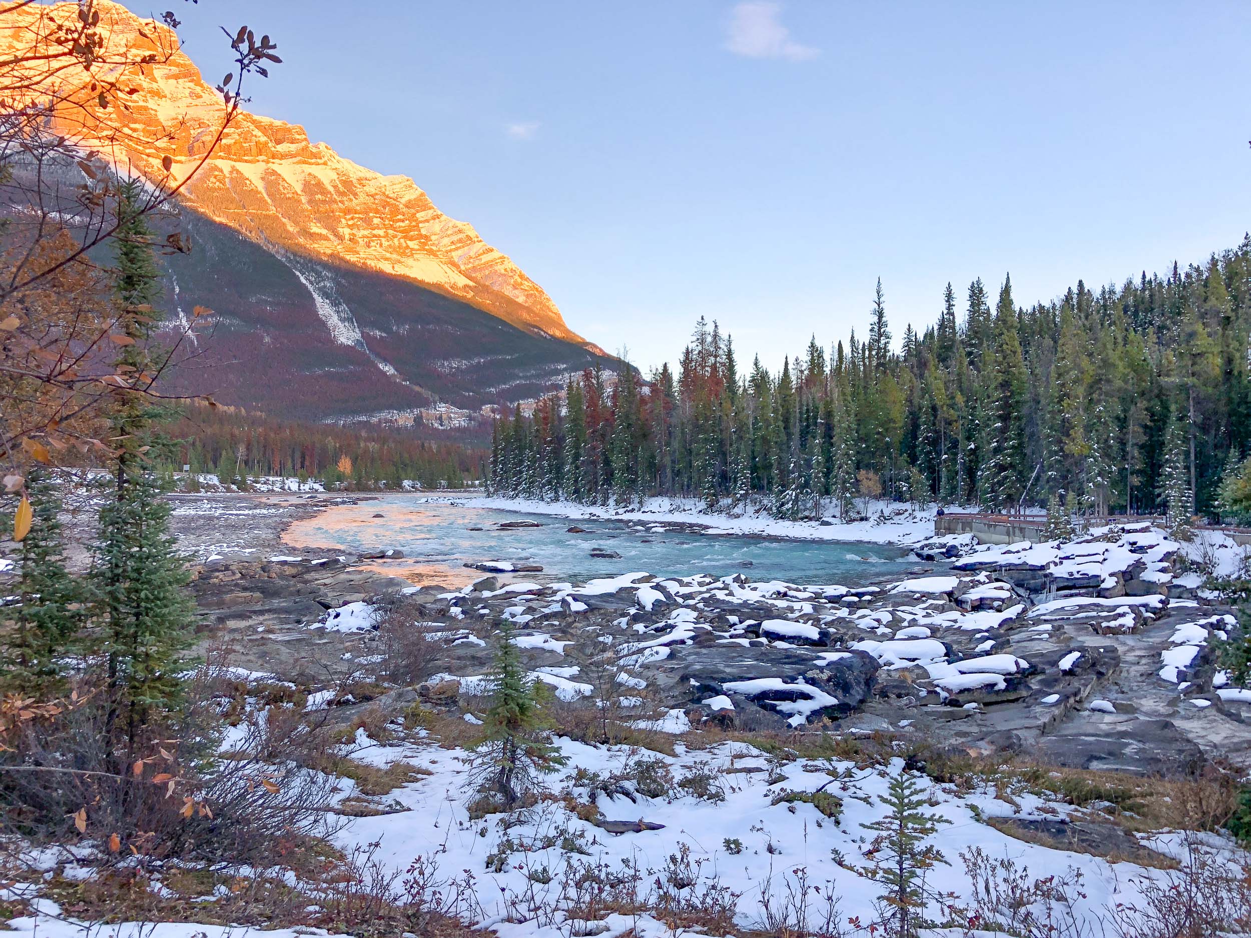 Athabasca Falls op de Icefields Parkway