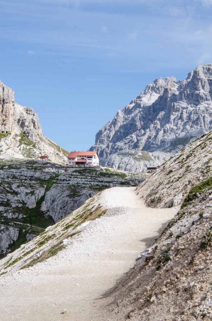 Berghut Drei Zinnen in de Dolomieten