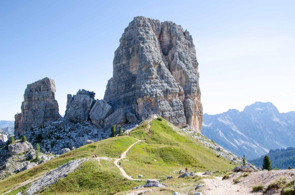 De rotsformatie Cinque Torri