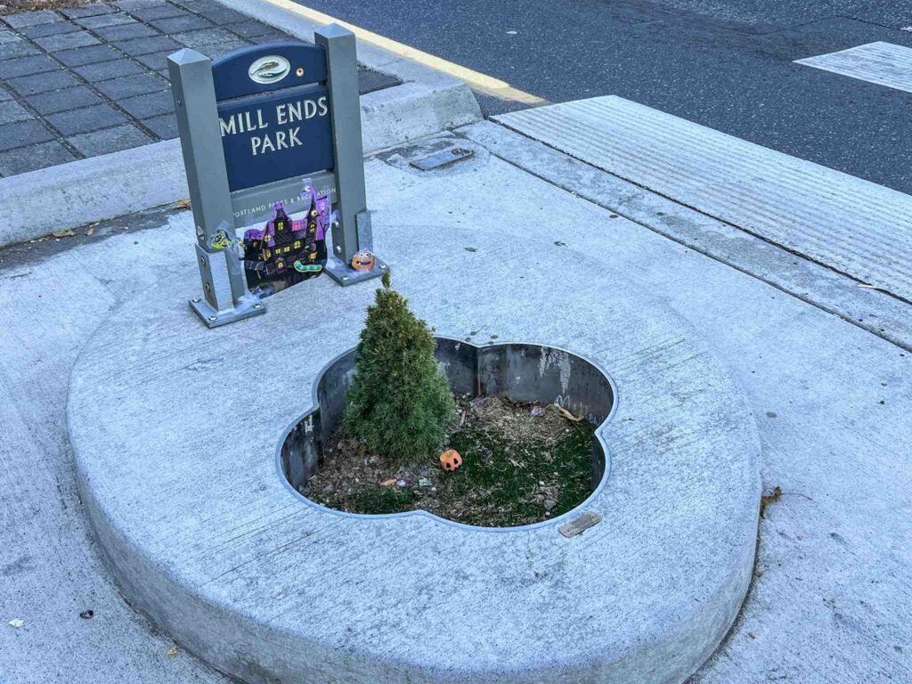 Mills end Park in Portland Oregon