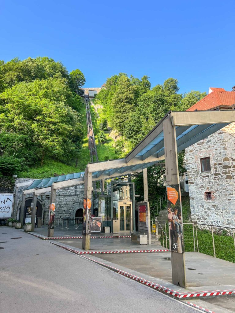 Kabelbaan naar Ljubljanski Grad