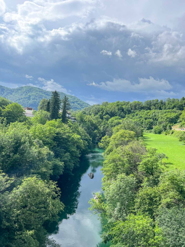 Juliana Trail Most na Soci uitzicht