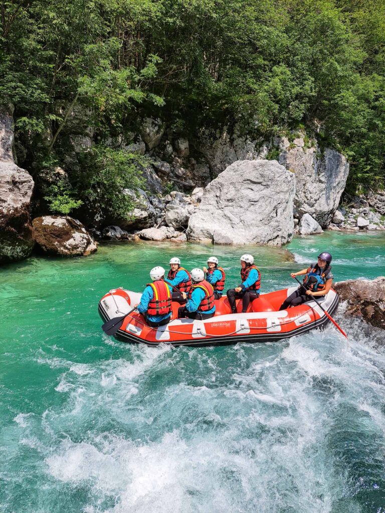 Raften op de Soča rivier