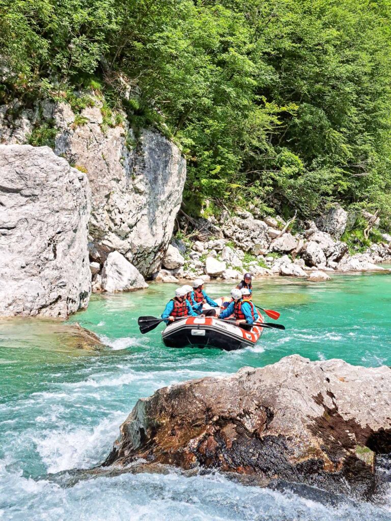 Raften op de Soča rivier