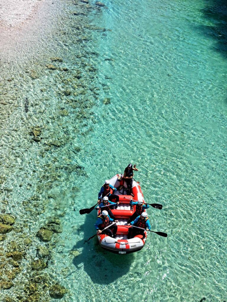 Raften op de Soča rivier