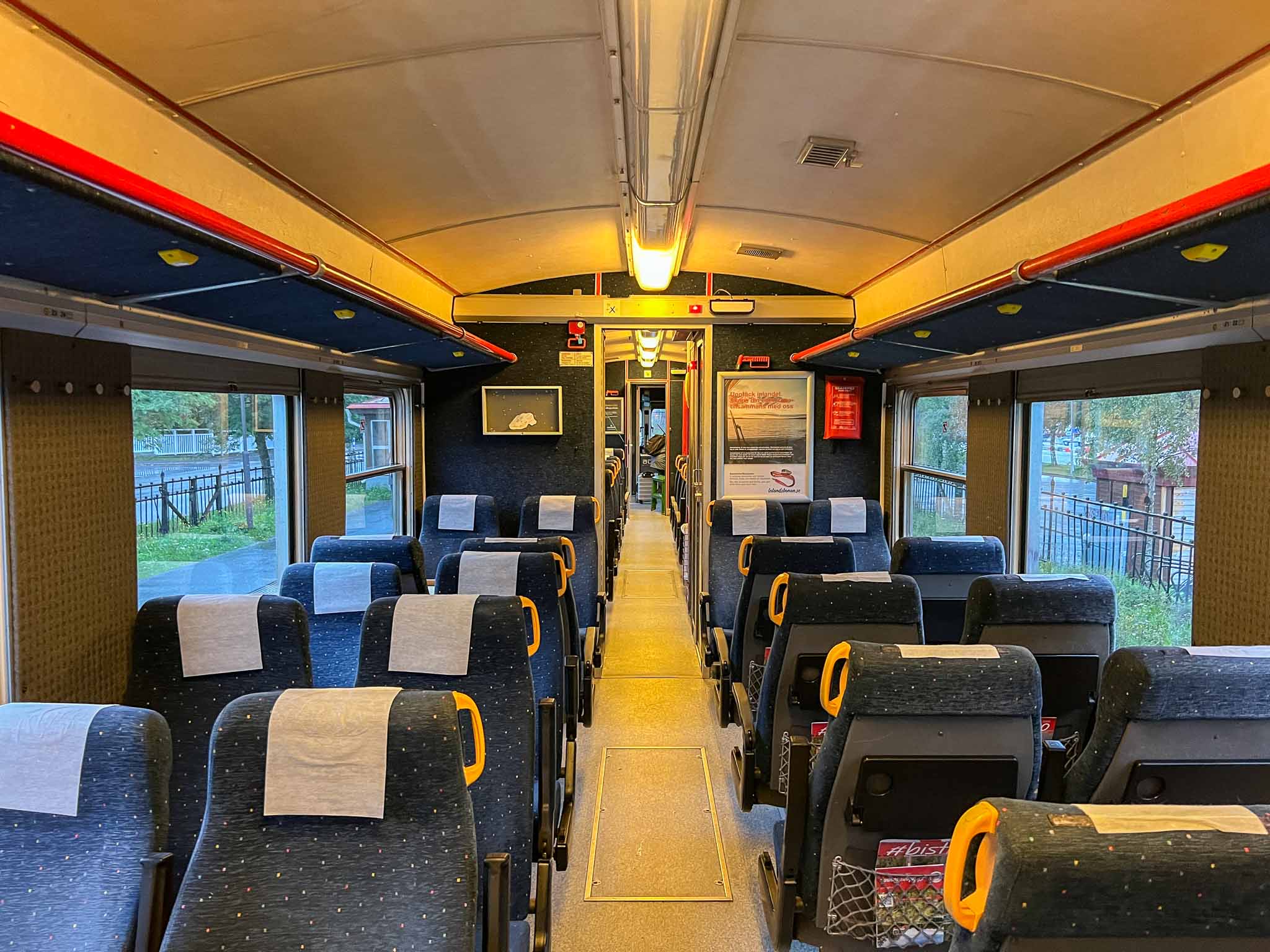 In de trein van de Inlandsbanan