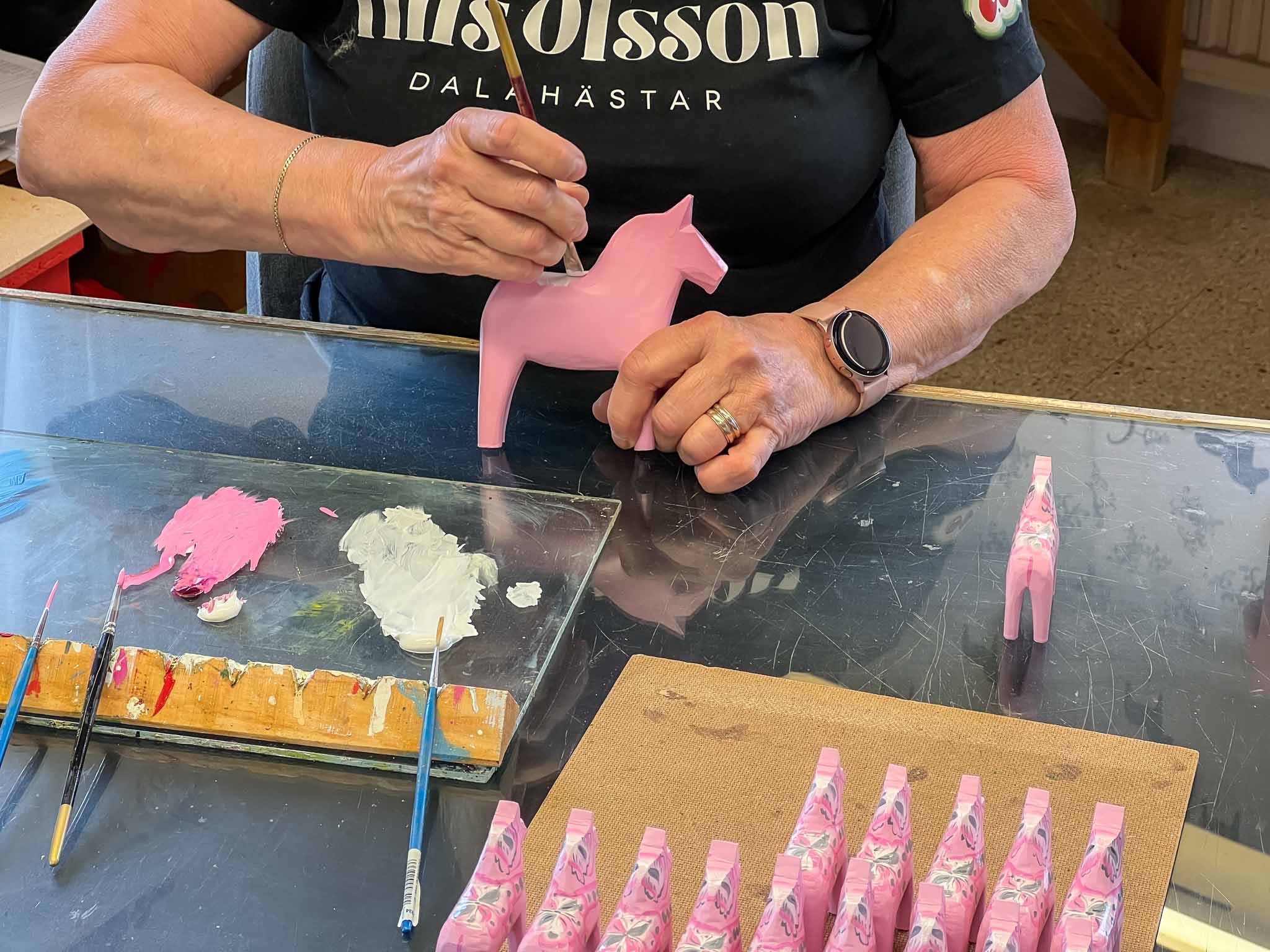 Fabriek van het Dalarna paard in Nusnäs