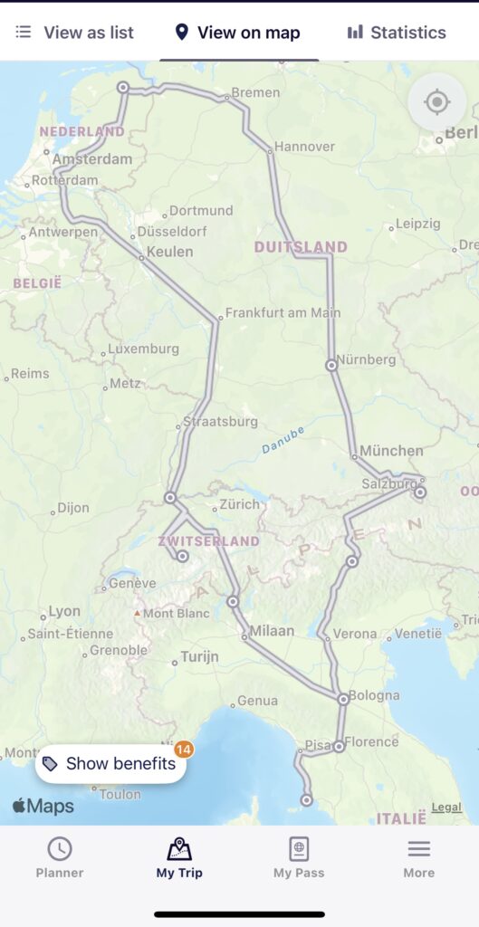 Reizen met de Interrail Pass door Europa