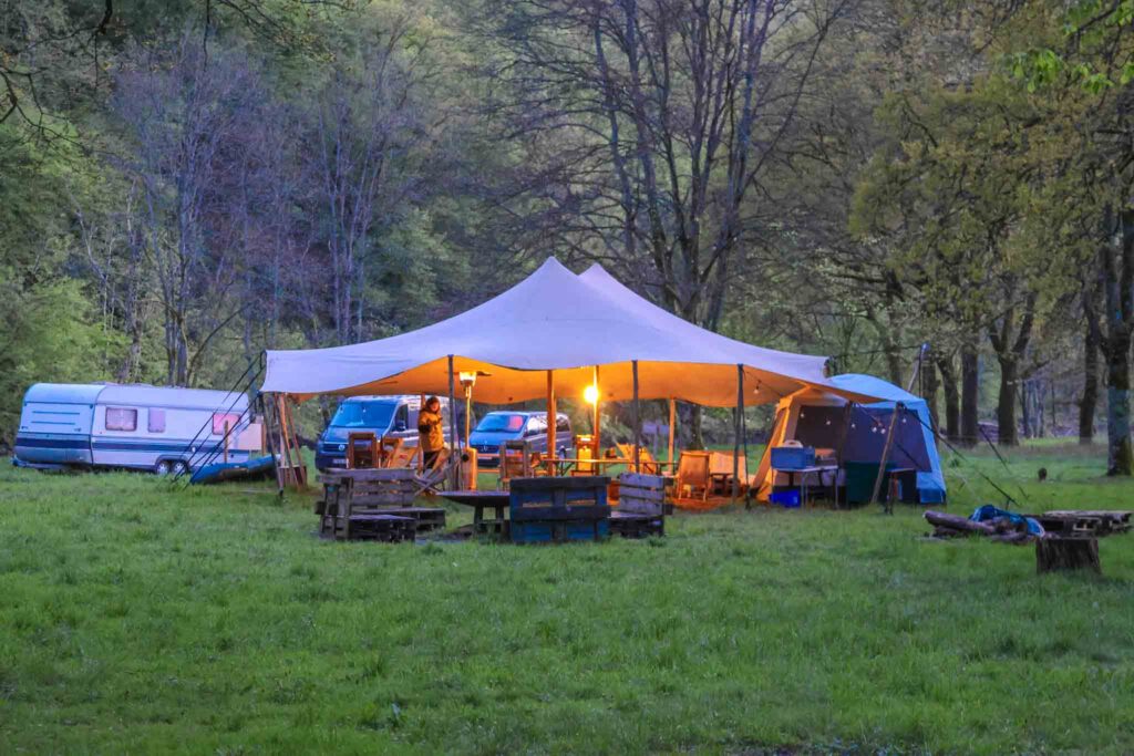 Kampeen bij het Packraften in de Franse Ardennen