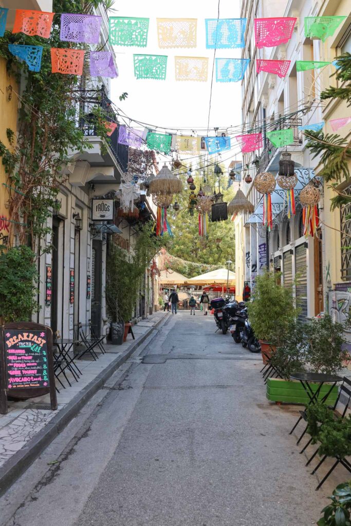 De wijk Psyri in Athene