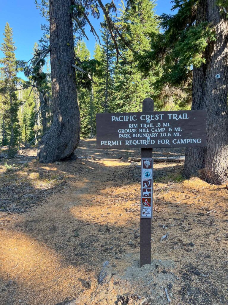 PCT in Crater Lake